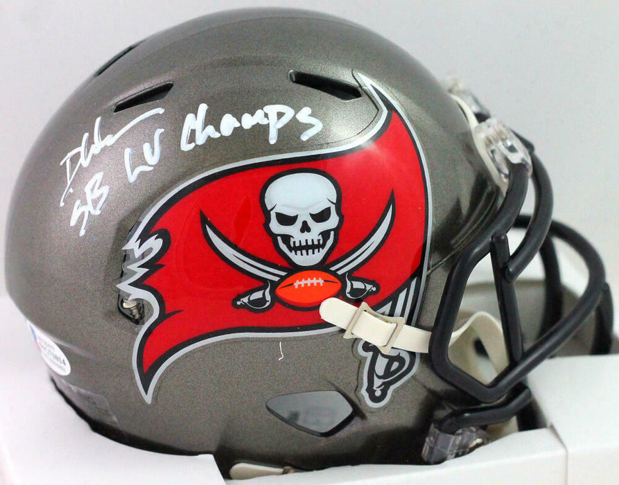 Devin White Tampa Bay Buccaneers Signed Tampa Bay Bucs Speed Mini Helmet with SB Champs (BAS COA)