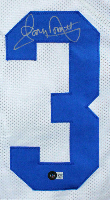 Tony Dorsett Autographed Dallas Cowboys White Pro Style STAT Jersey- (BAS COA)