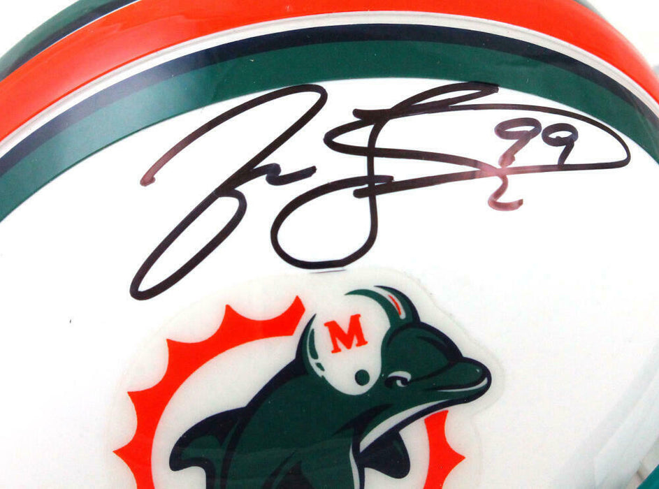 Jason Taylor Miami Dolphins Signed 97-12 Mini Helmet (BAS COA)