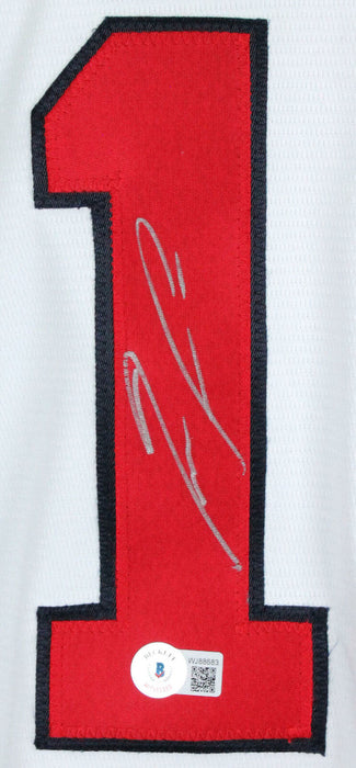 Ronald Acuna Autographed Atlanta White Majestic Baseball Jersey