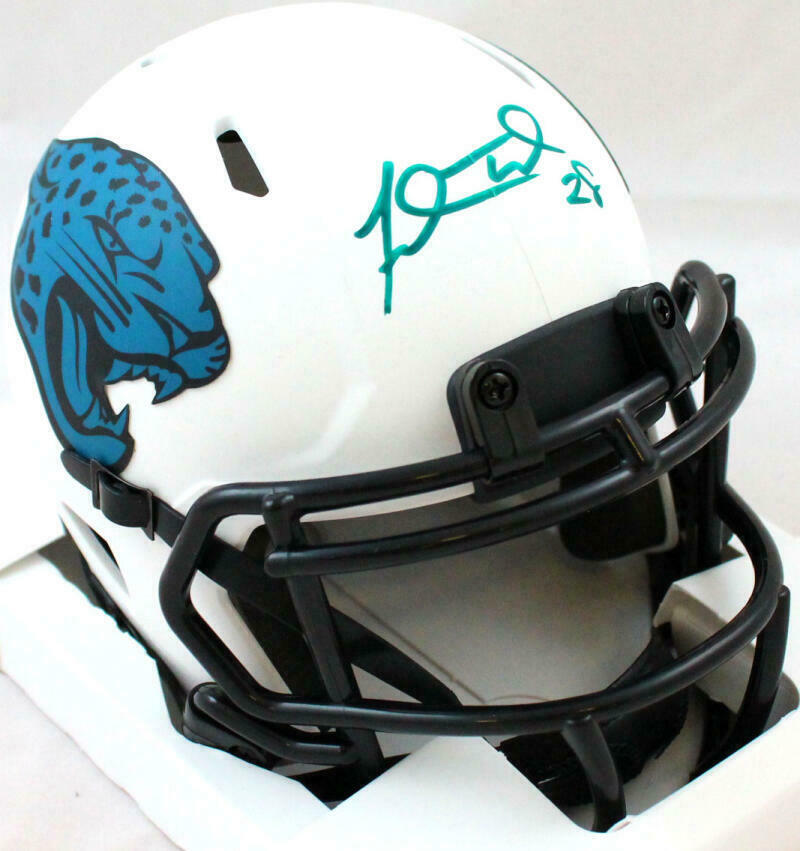Fred Taylor Jacksonville Jaguars Signed Lunar Speed Mini Helmet (BAS COA)