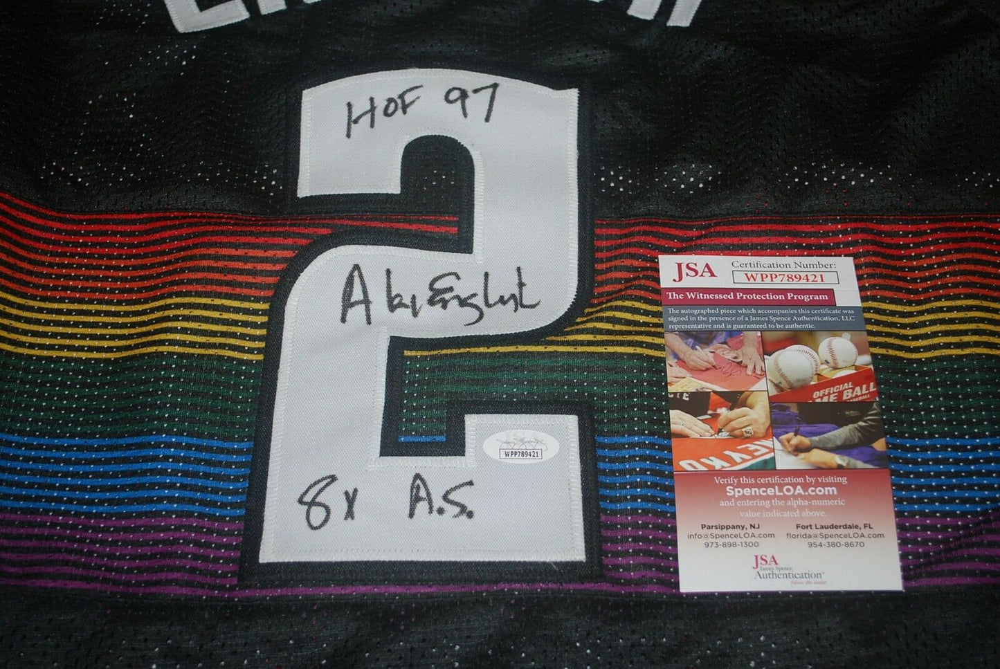 ALEX ENGLISH DENVER NUGGETS autographed signed JERSEY (JSA COA)