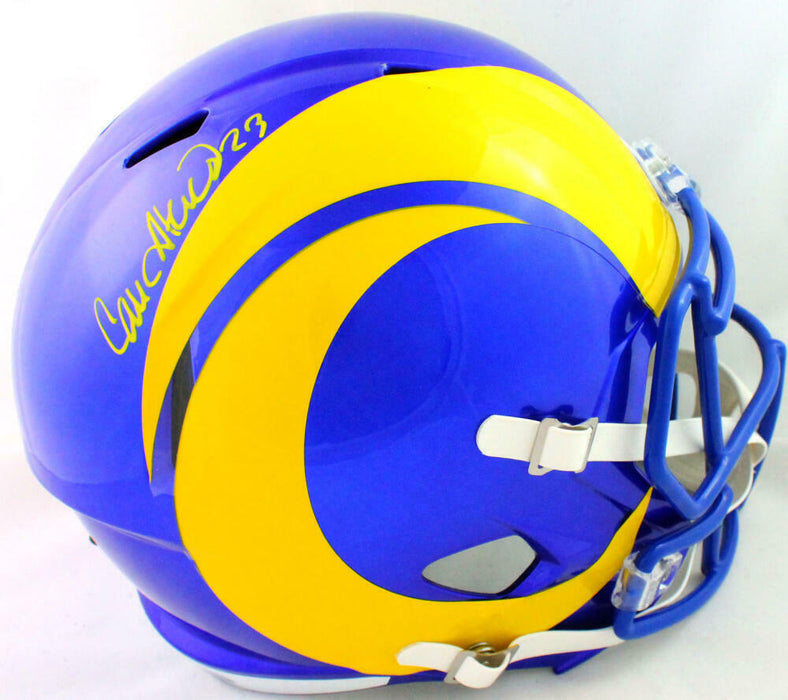 Cam Akers Los Angeles Rams Signed Los Angeles Rams Full-sized 2020 Speed Helmet *Yellow BAS COA (St. Louis)