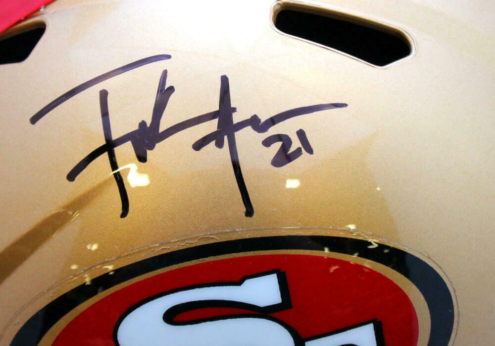 Frank Gore Signed San Francisco 49ers Mini Speed Football Helmet