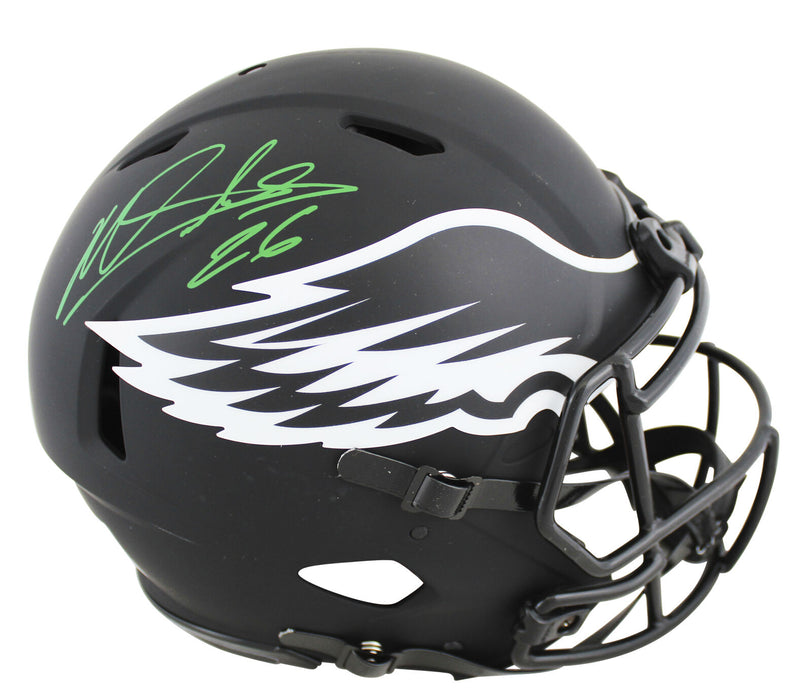 Miles Sanders Philadelphia Eagles Signed Eclipse Full-sized Speed Proline Helmet (JSA COA)