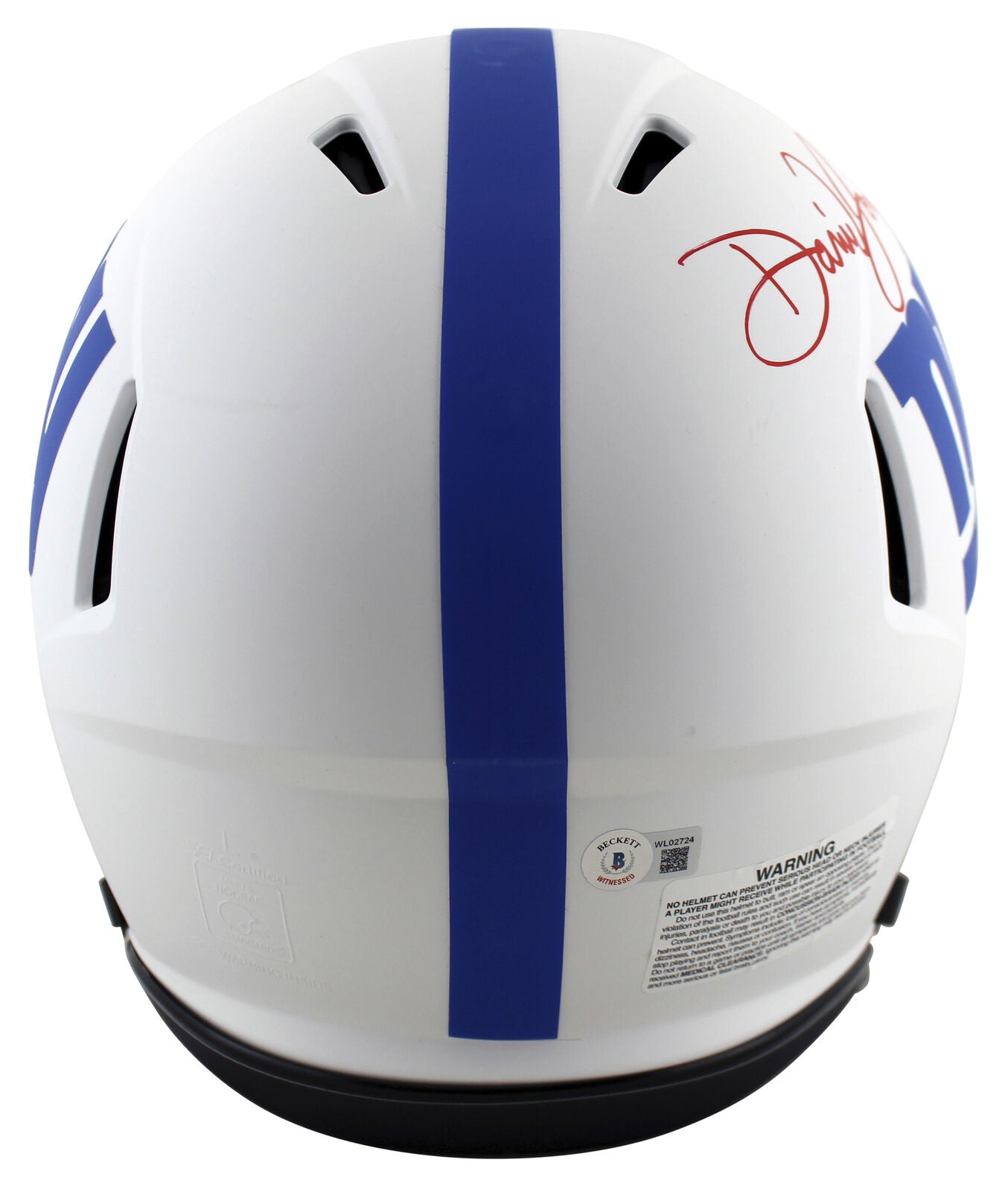 Daniel Jones New York Giants Signed Lunar Full-sized Speed Proline Helmet (BAS COA)