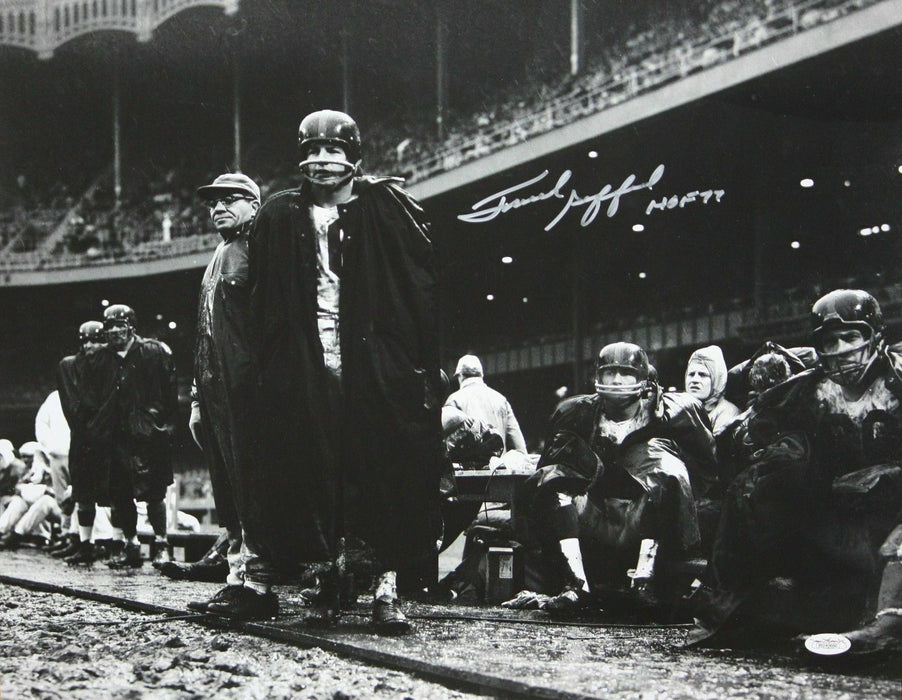 Frank Gifford New York Giants Signed NY Giants 16x20 In The Rain Photo with HOF (JSA COA)