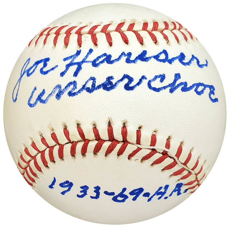 Joe Hauser Signed AL Baseball "Unser Choe" (PSA/DNA COA)