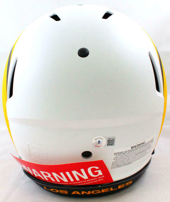 Marshall Faulk & Eric Dickerson St. Louis Rams Lunar Speed Authentic FS Helmet w/HOF BAS COA (Los Angeles)