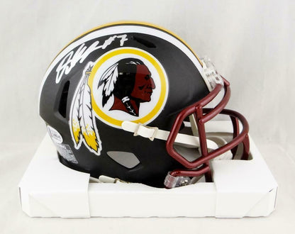 Dwayne Haskins Washington Redskins Signed Redskins Flat Black Mini Helmet *White (BAS COA)