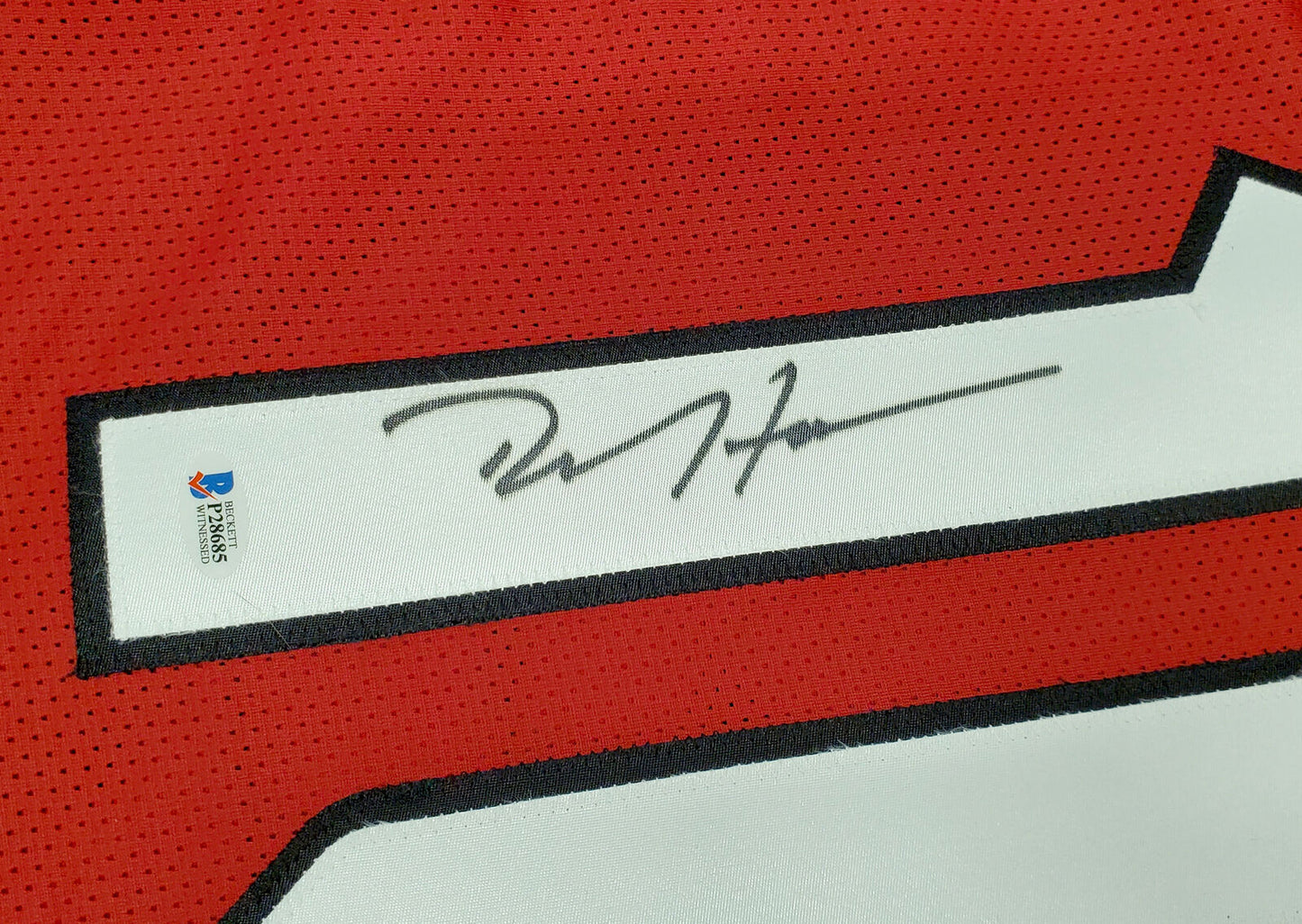 DEANDRE HOPKINS ARIZONA CARDINALS SIGNED RED JERSEY (BAS COA)