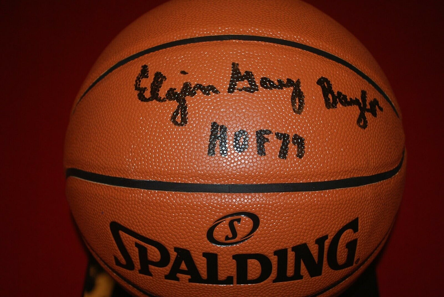 ELGIN GAY BAYLOR Los Angeles Lakers signed Basketball HOF 77 2 BAS COA