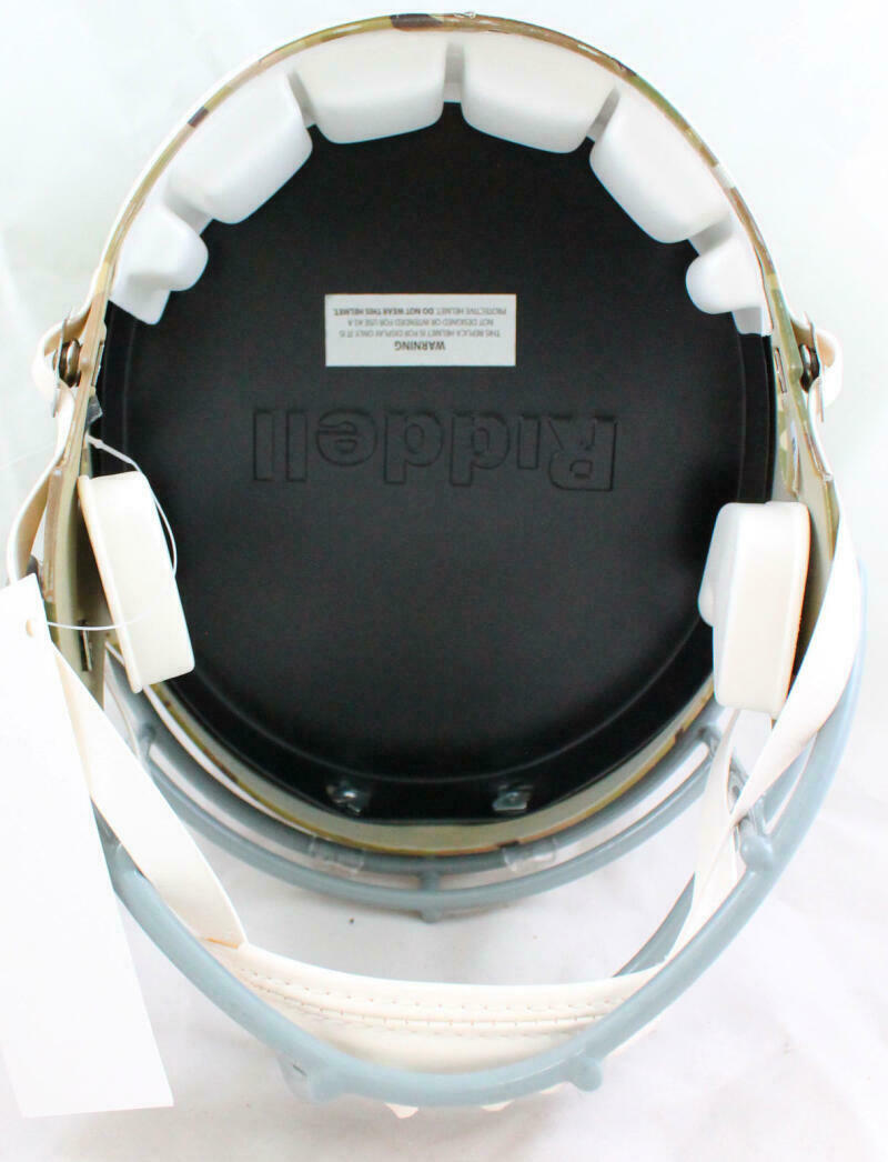 Deion Sanders Autographed Dallas Cowboys F/S Camo Speed Helmet-BAS COA