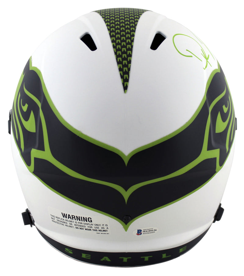 DK Metcalf Seattle Seahawks Signed Lunar Full-sized Speed Replica Helmet (BAS COA)