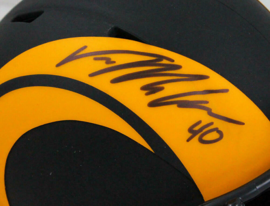 Von Miller Los Angeles Rams Signed Eclipse Speed Mini Helmet BAS COA (St. Louis)