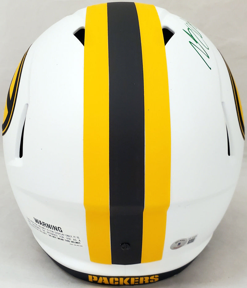 DAVANTE ADAMS GREEN BAY PACKERS AUTOGRAPHED LUNAR ECLIPSE FULL SIZE HELMET QR 193769 (BAS COA)
