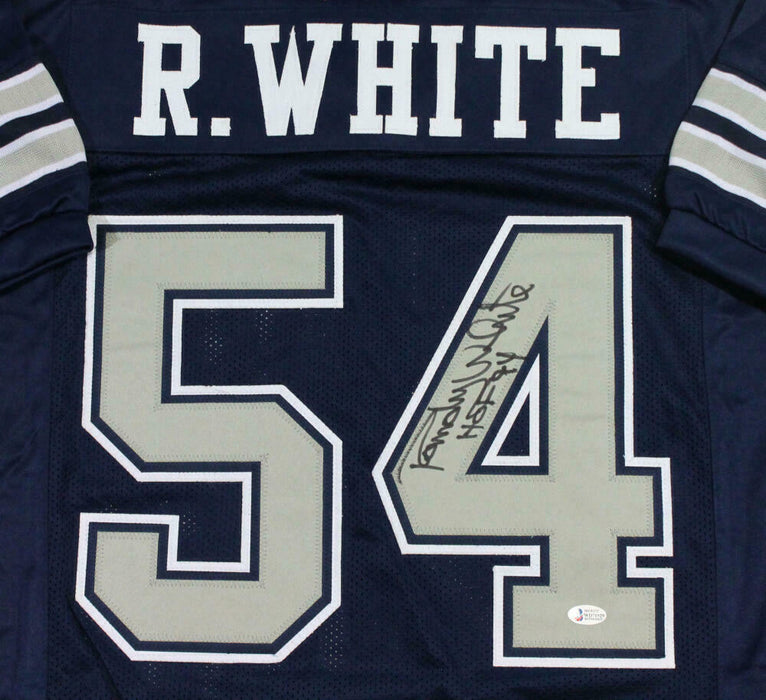 Randy White Signed Blue Double Stitch Pro Style Jersey w/HOF (BAS COA)