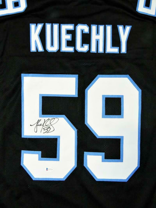 Luke Kuechly Autographed Black Pro Style Jersey (BAS COA)