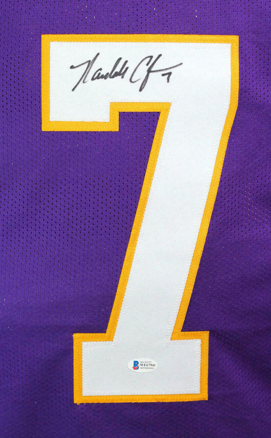 Brett Favre Minnesota Vikings Autographed Purple Mitchell & Ness Replica  Jersey with HOF 16 Inscription