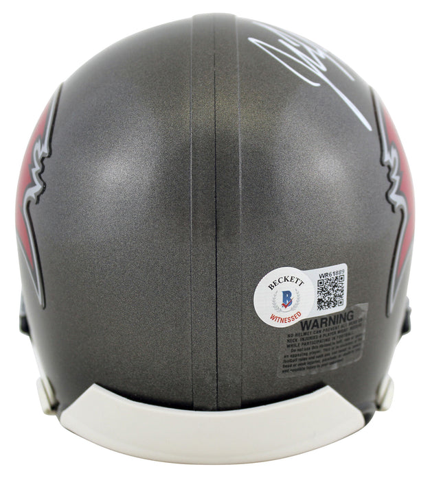 John Lynch Tampa Bay Buccaneers Signed Pewter Mini Helmet (BAS COA)