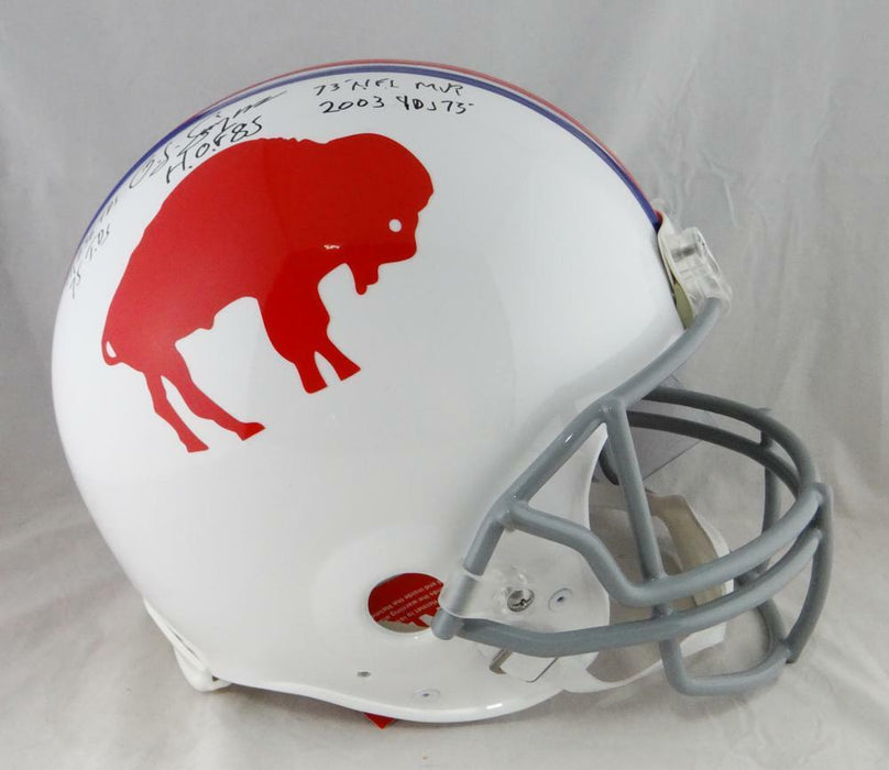 Buffalo Bills Autographed Full Size Red Replica Helmet With 3 