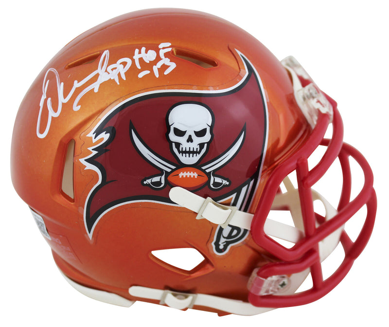 Warren Sapp Tampa Bay Buccaneers Signed "HOF 13" Flash Speed Mini Helmet (BAS COA)