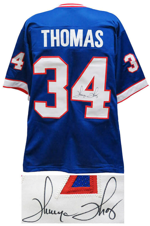 Thurman Thomas Buffalo Bills Signed Blue Custom Football Jersey