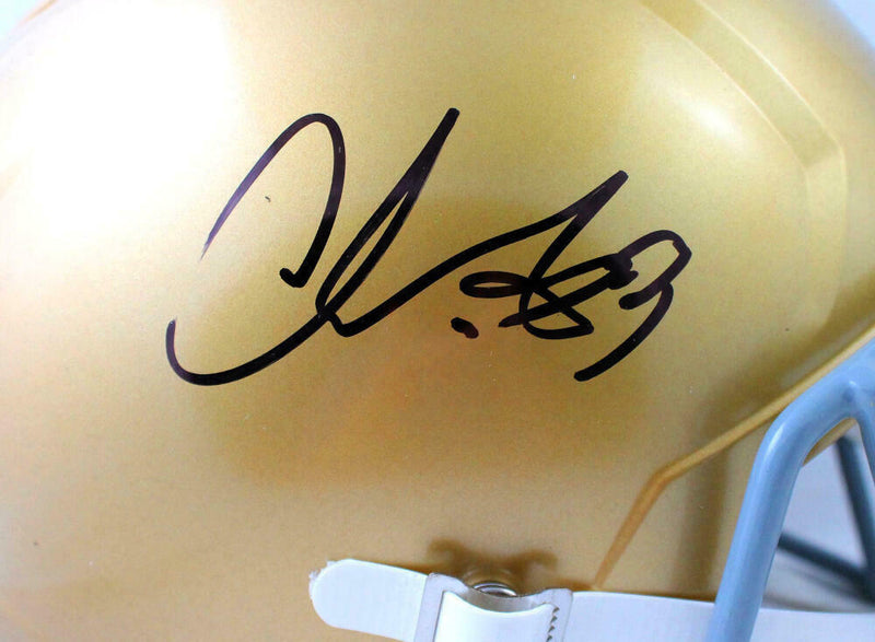 Chase Claypool Notre Dame Fighting Irish Signed F/S Speed Helmet (BAS COA)