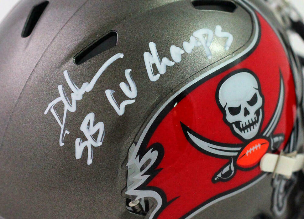 Devin White Tampa Bay Buccaneers Signed Tampa Bay Bucs Speed Mini Helmet with SB Champs (BAS COA)