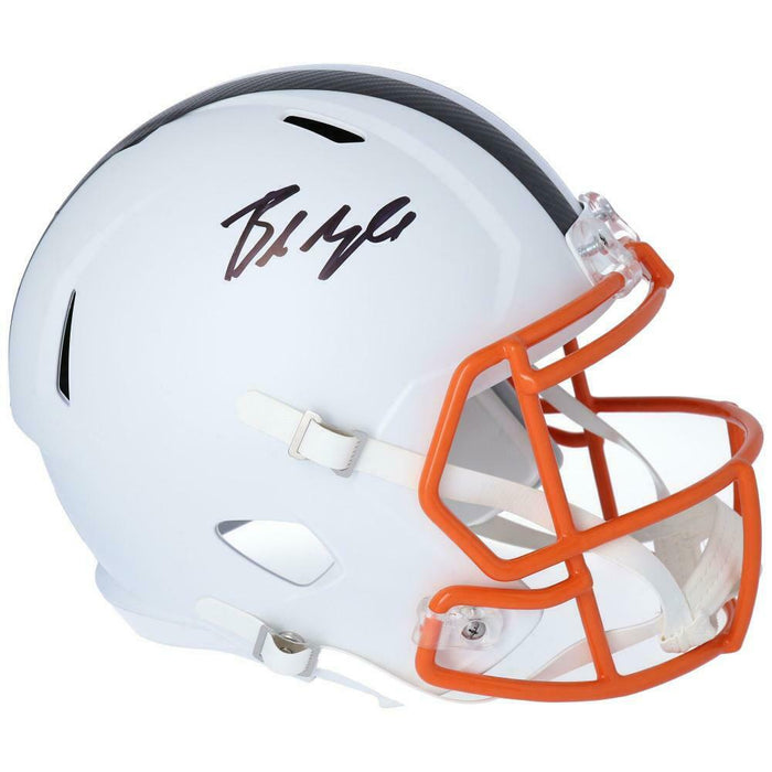 BAKER MAYFIELD Cleveland Browns Signed White Matte Speed Full Size Helmet (FAN COA)