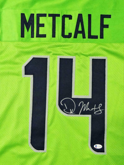 DK Metcalf Seattle Seahawks Signed Green Pro Style Jersey (BAS COA)
