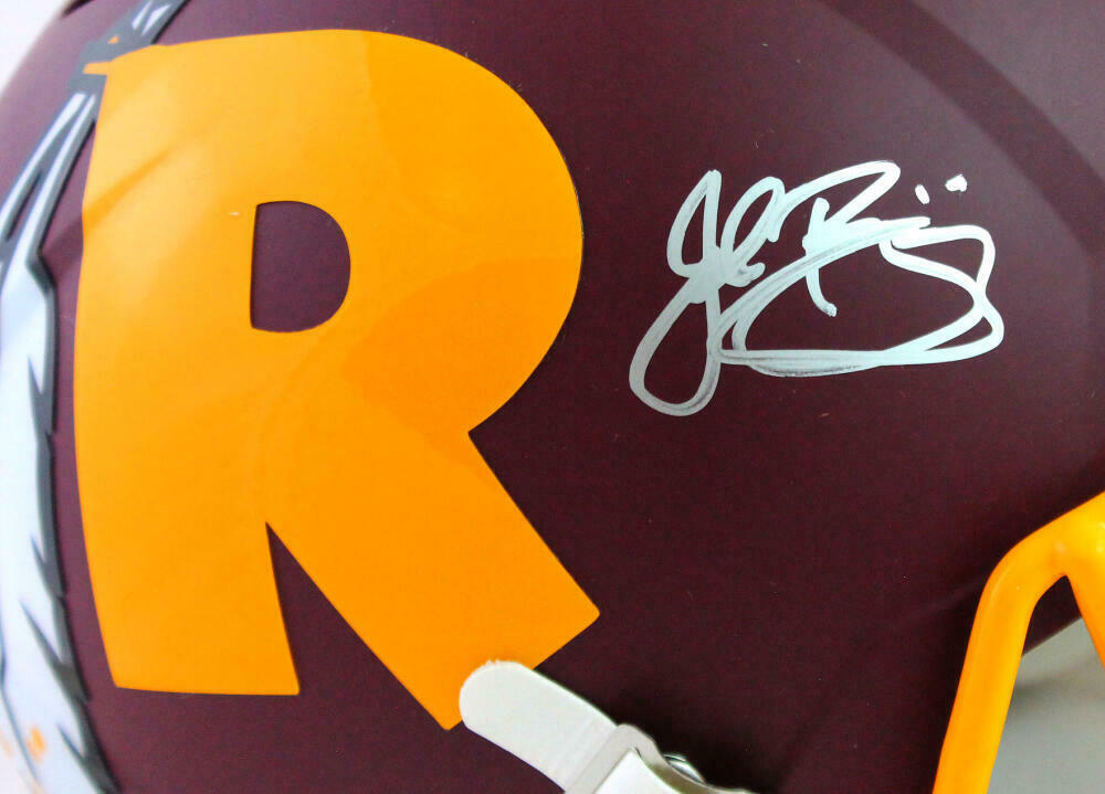 John Riggins Washington Redskins Signed Washington Full-sized Amp Speed Helmet *Silver (BAS COA)