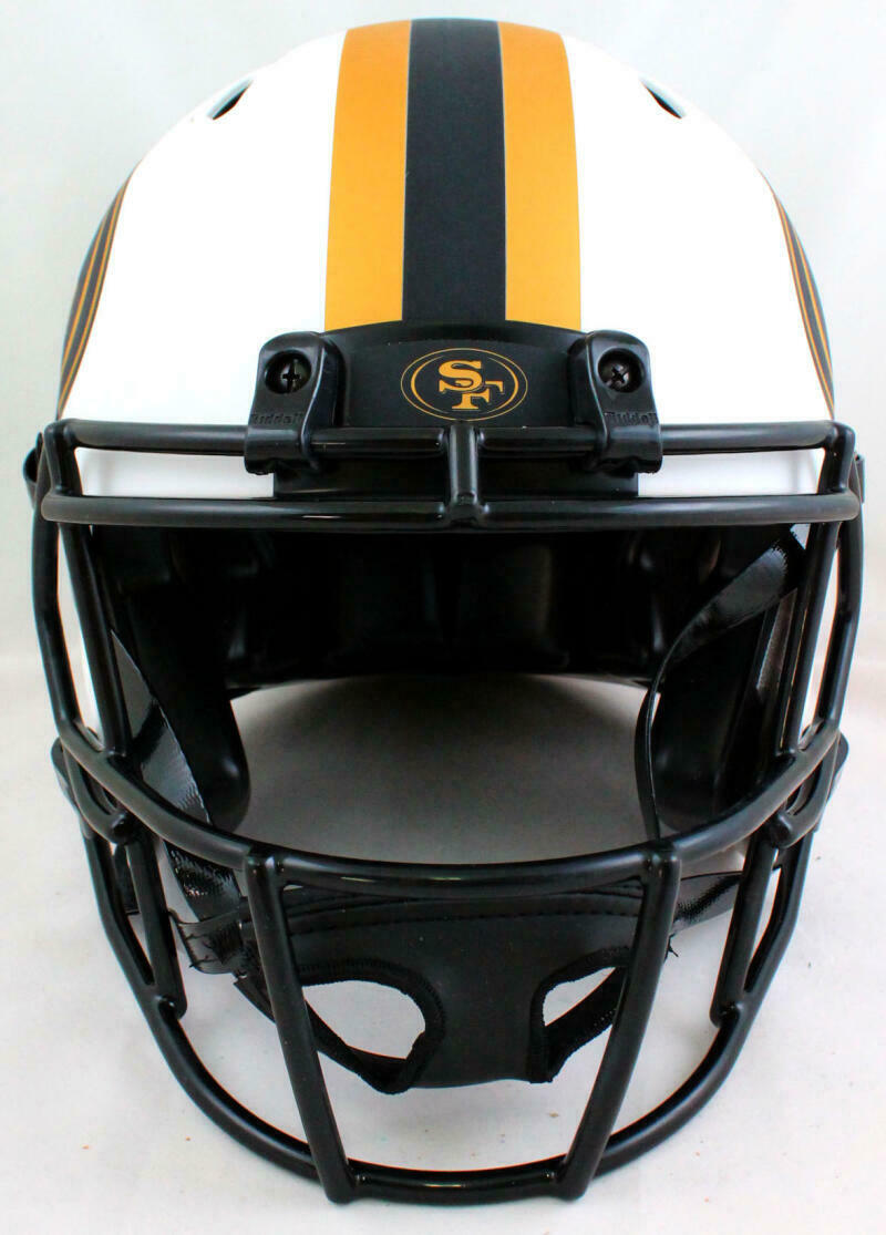 Deion Sanders San Francisco 49ers Signed San Francisco 49ers Lunar Authentic Full-sized Helmet *Blue (BAS COA)