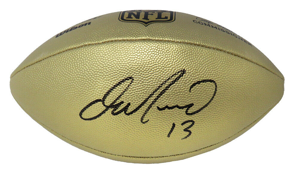 Dan Marino Miami Dolphins Signed Wilson Duke Gold Metallic NFL Full Size Replica Football (SCHWARTZ)