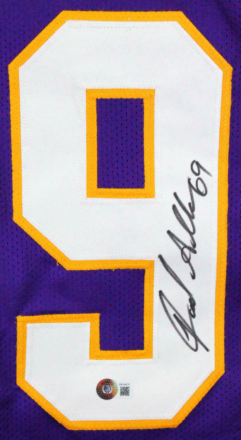 Jared Allen Minnesota Vikings Autographed Purple Pro Style Jersey- (BAS COA)