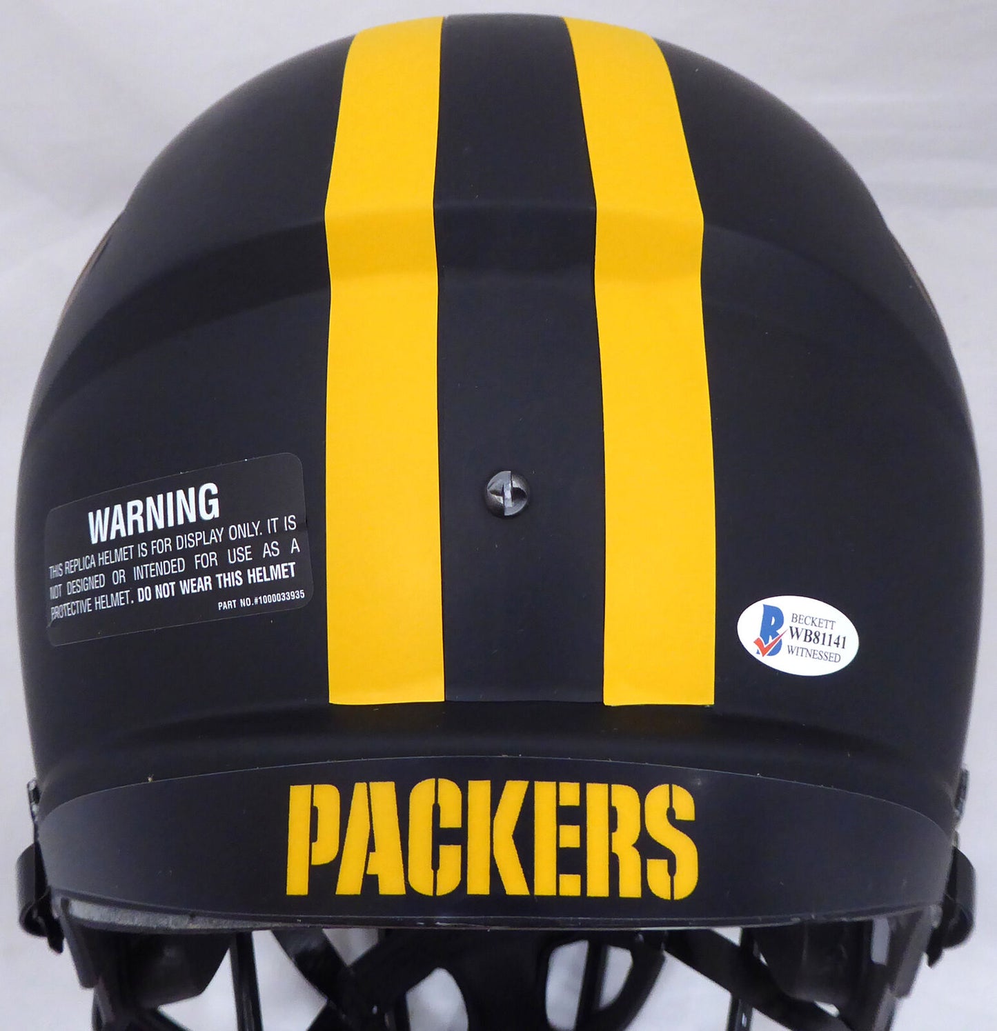 JORDAN LOVE GREEN BAY PACKERS AUTOGRAPHED BLACK ECLIPSE FULL SIZE HELMET177055 (BAS COA)