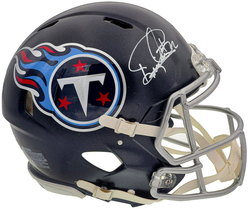Derrick Henry Tennessee Titans Signed Blue F/S Speed Authentic Helmet QR196615 (BAS COA)