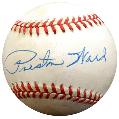 Preston Ward Brooklyn Dodgers Signed NL Baseball Beckett #E48576 BAS COA (Los Angeles)