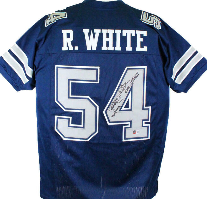 Randy White Dallas Cowboys Autographed Blue Pro Style Jersey w/2 Insc.-(BAS COA)