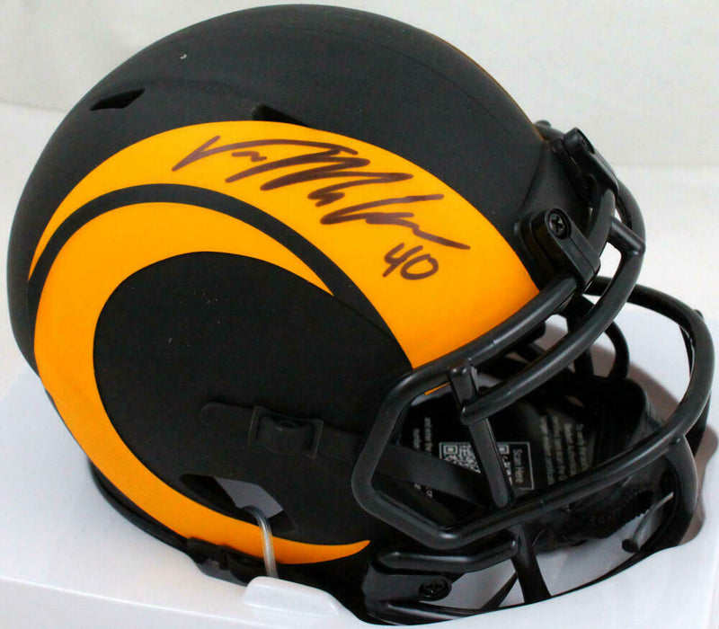 Von Miller Los Angeles Rams Signed Eclipse Speed Mini Helmet BAS COA (St. Louis)