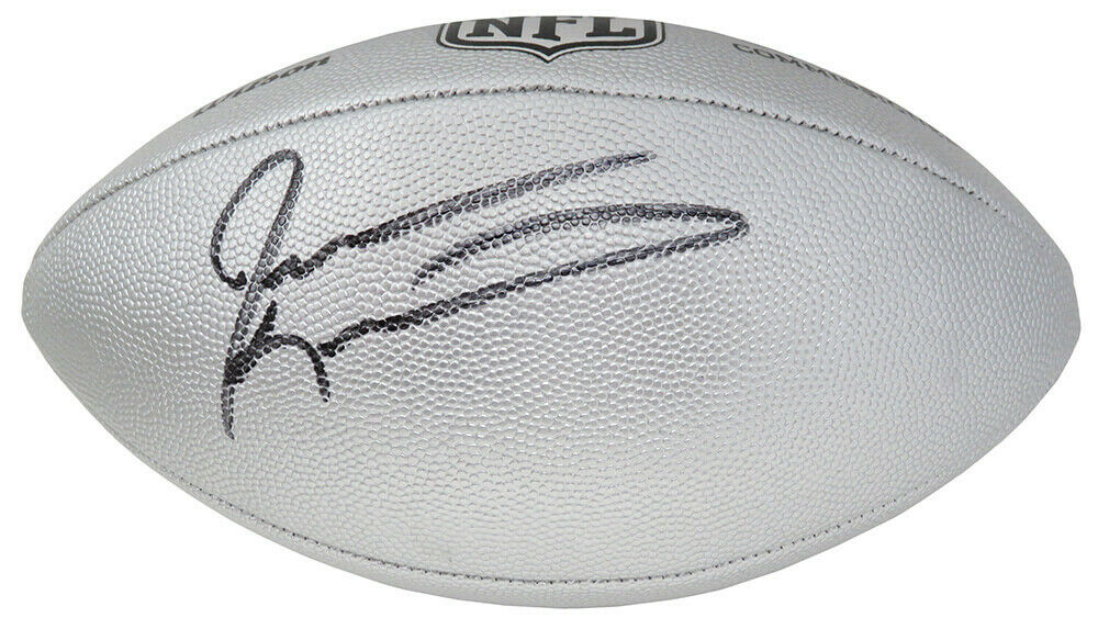 Jevon Kearse Tennessee Titans Signed Wilson Duke Silver Metallic NFL Full Size Rep Football (SCHWARTZ)