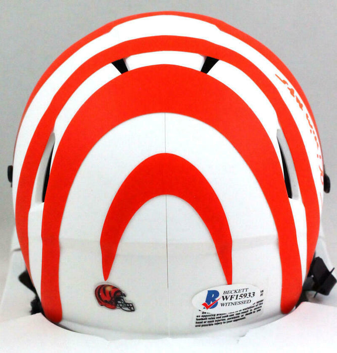 Tee Higgins Cincinnati Bengals Signed Lunar Mini Helmet (BAS COA)