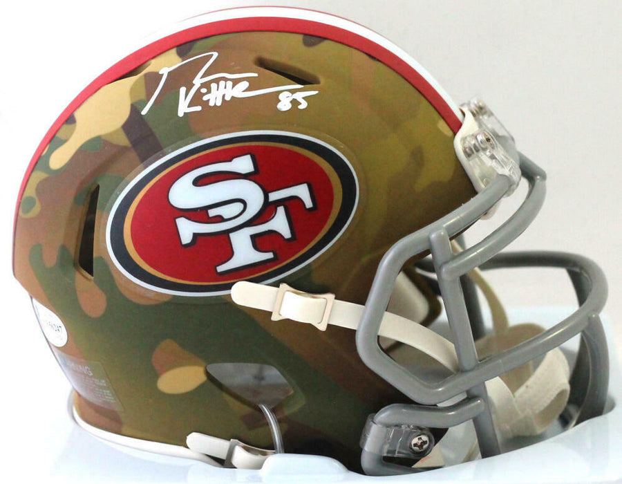 George Kittle San Francisco 49ers Signed San Francisco 49ers Camouflage Mini Helmet *White (BAS COA)