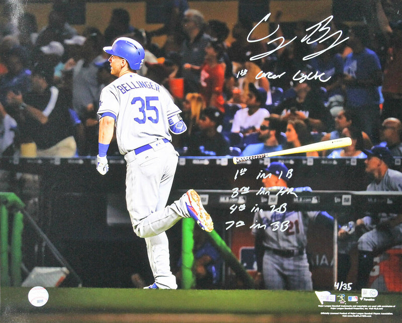 Cody Bellinger Los Angeles Dodgers Signed "1st Career Cycle" 16x20 Photo LE #4/35 FAN COA (Brooklyn)