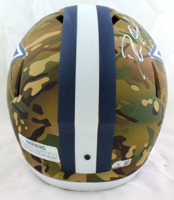 Deion Sanders Autographed Dallas Cowboys F/S Camo Speed Helmet-BAS COA