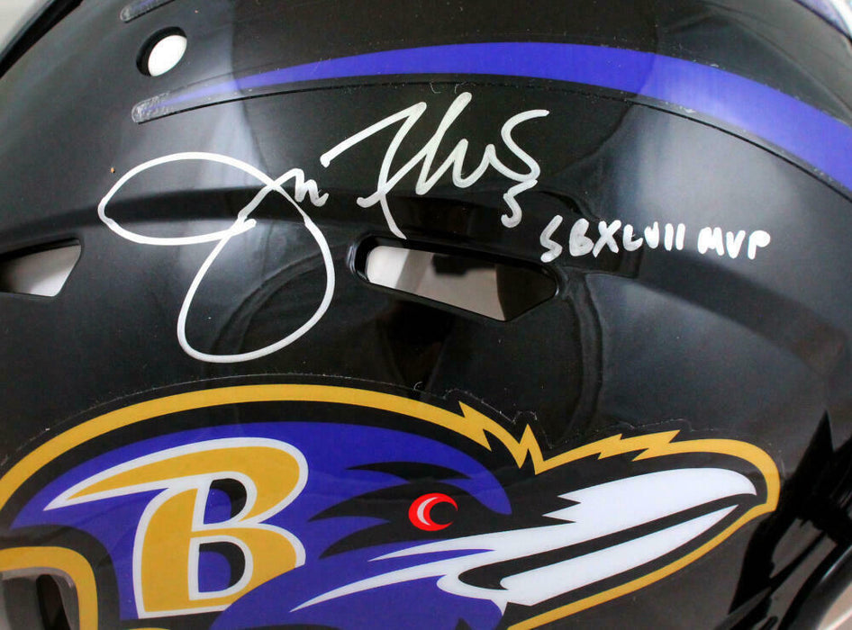 Joe Flacco Baltimore Ravens Signed Speed Authentic F/S Helmet w/ SB MVP (JSA COA)