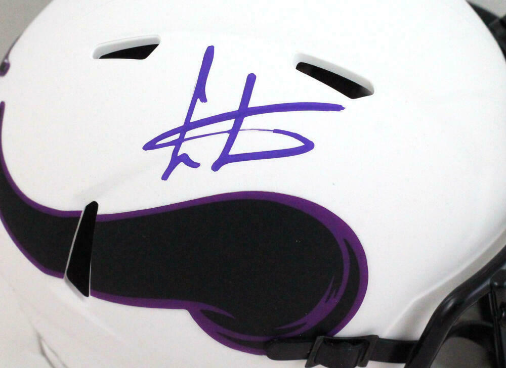Cris Carter Minnesota Vikings Autographed Lunar Speed Mini Helmet-(JSA COA)