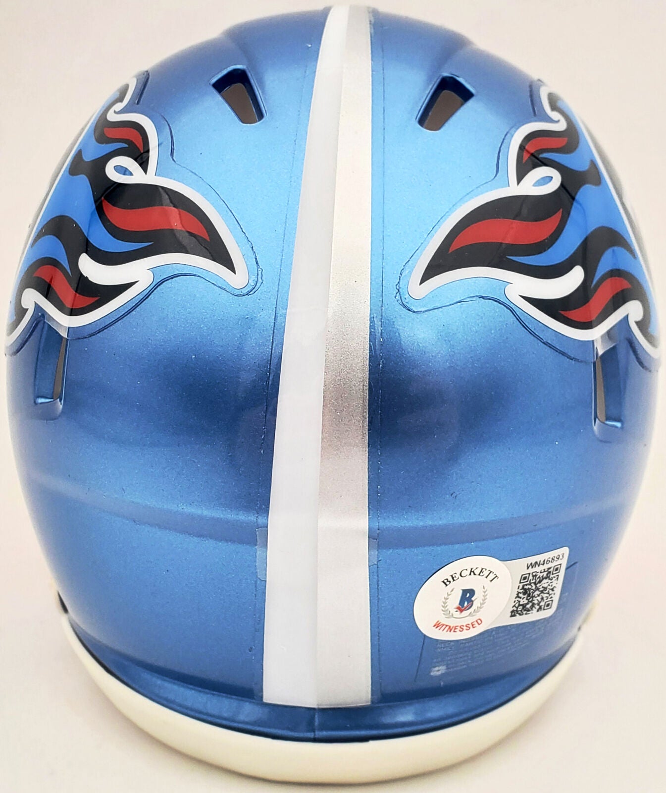 Ryan Tannehill Tennessee Titans Flash Signed Blue Speed Mini Helmet (BAS COA)