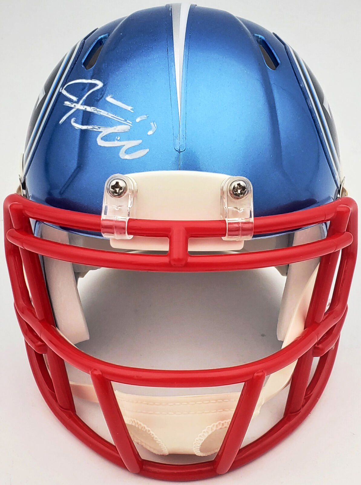 Ryan Tannehill Tennessee Titans Signed Flash Blue Speed Mini Helmet WN46893 (BAS COA)