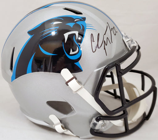 Christian McCaffrey Carolina Panthers Signed Full Size Helmet (Smudged —  Ultimate Autographs